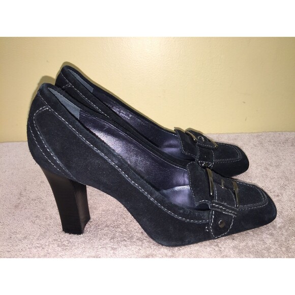 COLE HAAN LEATHER SUEDE UPPER SLIP-ON PUMPS SIZE 5.5 B PRE-OWNED - Picture 1 of 9